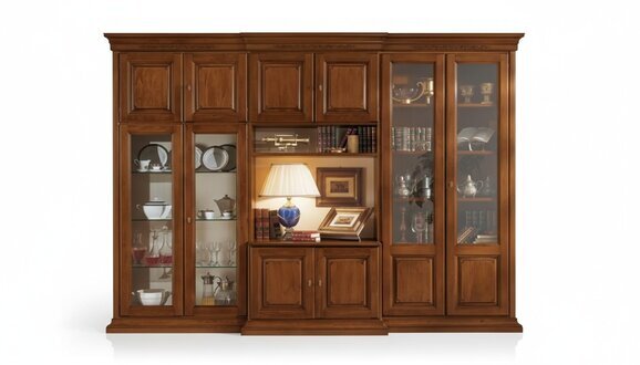 Wohnwand Italienische Holz MÃ¶bel Designer WandschrÃ¤nke Wohnzimmer Neu