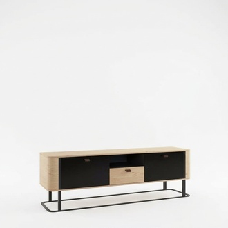 Wohnwand rtv Sideboard TV StÃ¤nder niedrige Seite WohnwÃ¤nde Holz Metall