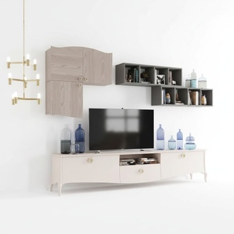 Wohnwand rtv Wandschrank Regal Wohnzimmer Holz SchrÃ¤nke Wand Regale