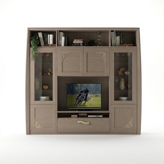 Wohnwand Schrank Vitrine Holz Wohnzimmer MÃ¶bel tv SchrankwÃ¤nde Design Vitrinen