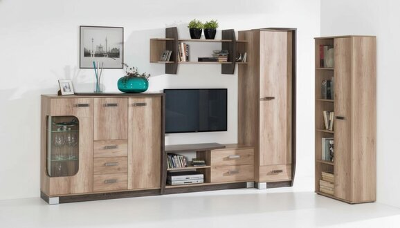 Wohnwand WohnwÃ¤nde Set Kommode Schrank TV StÃ¤nder Regal