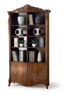 Wohnzimmer BÃ¼cherregal Klassische braune MÃ¶bel Holzregale