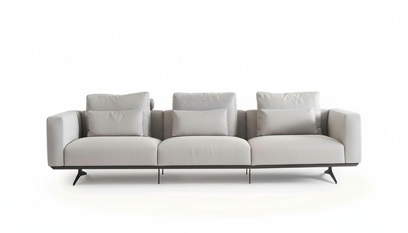 Wohnzimmer Design Sofagarnitur 4-Sitzer Couch WeiÃ Polstersofa