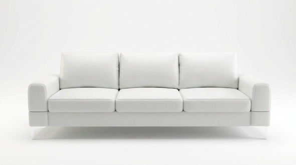Wohnzimmer Design Textil 3 Sitzer WeiÃ Elegant Modern Sofa Couch Polsterung Neu