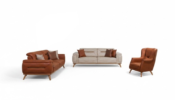 Wohnzimmer Designer SitzmÃ¶bel Sofagarnituren 3-Sitzer Polstersessel 3tlg