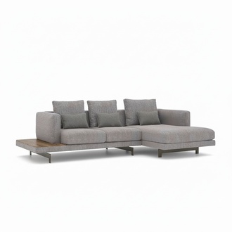 Wohnzimmer Garnitur Ecksofa L-Form Grau Sofa Couch Designer PolstermÃ¶bel