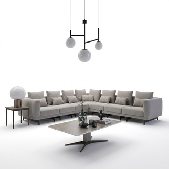 Wohnzimmer Grau Sofa Couch PolstermÃ¶bel PolstermÃ¶bel Holz Couchtisch