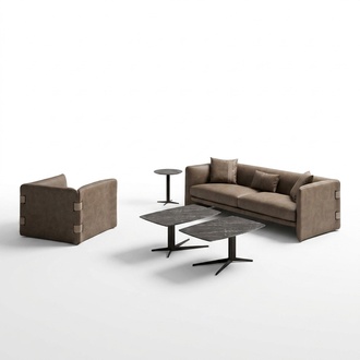 Wohnzimmer Komplett 6tlg 2x Couchtisch Luxus PolstermÃ¶bel Beige Sofa Couch Neu