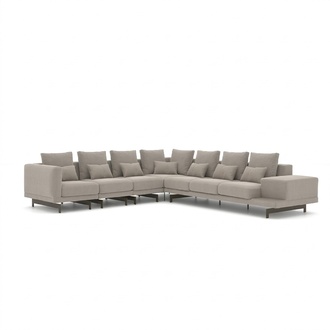 Wohnzimmer Luxus Einrichtung Ecksofa L-Form PolstermÃ¶bel Sofa Couch