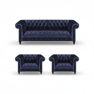 Wohnzimmer MÃ¶bel 3tlg PolstermÃ¶bel Chesterfield Einrichtung Komplett