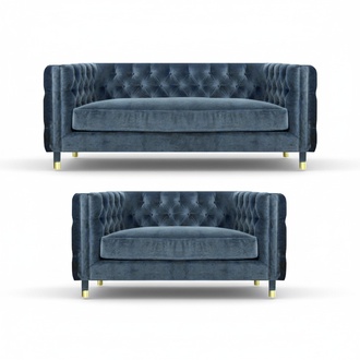 Wohnzimmer Neu Komplett Designer Sofas Textil Sessel Chestefield Sofagarnitur