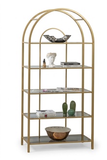 Wohnzimmer Regal Raumteiler Standregal BÃ¼cherschrank Aufbewahrung Gold