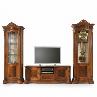 Wohnzimmer RTV Vitrine Wohnwand SchrÃ¤nke TV Art dÃ©co Vitrinen Set