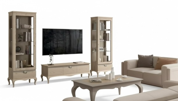 Wohnzimmer rtv Vitrine Wohnwand SchrÃ¤nke Design Art dÃ©co Vitrinen Set