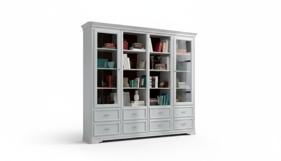 Wohnzimmer Schrank BÃ¼cher Regal WeiÃ Klassische MÃ¶bel Regale Holz