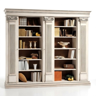 Wohnzimmer Schrank BÃ¼cherregal Holz BÃ¼roschrank Regal SchrÃ¤nke Vitrine Italien