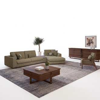 Wohnzimmer Set 2tlg Komplett Ecksofa L-Form Relax MÃ¶bel Sessel Modern Textil