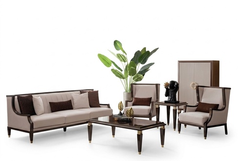 Wohnzimmer-Set: 3+1+1 Sitzer mit Couch- & Beistelltisch â elegant & praktisch