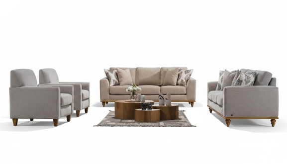 Wohnzimmer Set 4tlg 2x Sofa Dreisitzer Design 2x Sessel Modern Neu MÃ¶bel