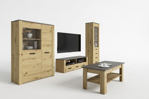 Wohnzimmer Sideboard 2x Vitrine 3tlg. Wohnwand Neu WohnzimmermÃ¶bel Set Designer