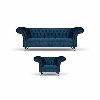 Wohnzimmer SitzmÃ¶bel Blau Sofa Dreisitze Luxus Sessel MÃ¶bel Chesterfield