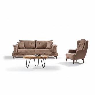 Wohnzimmer Sofagarnitur 3+2 Sitzer Luxus Couchen Design Textil PolstermÃ¶bel
