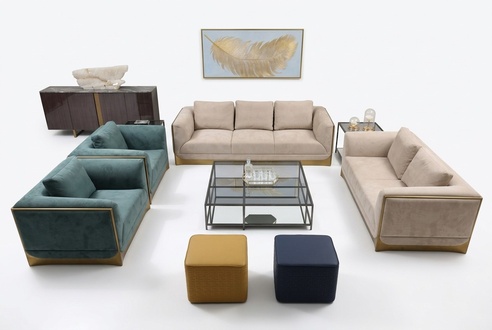 Wohnzimmer Sofagarnitur 3+3 Sitzer Modern Set Design Sofa Couch MÃ¶bel
