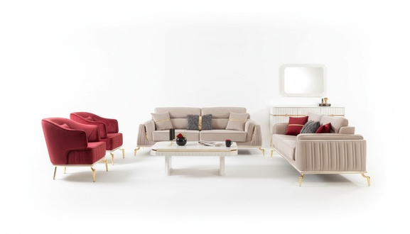 Wohnzimmer Sofagarnitur Set 3+3+1+1 Sitzer Sofa Couchgarnitur MÃ¶bel