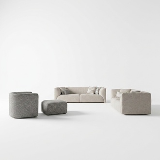 WohnzimmermÃ¶bel 4tlg Sofagarnitur 2x Dreisitzer Sofa Luxus Hocker Neu Sessel