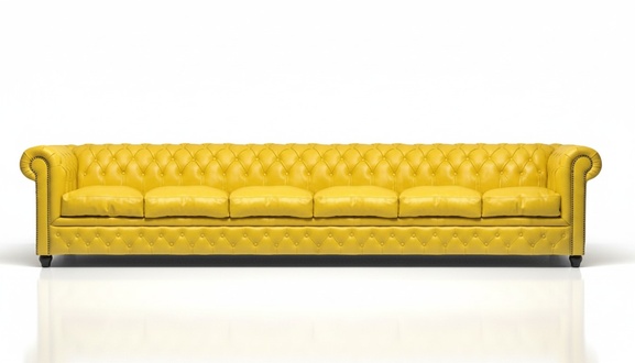 XXL Big Sofa Club Lounge gelbe MÃ¶bel 6 Sitzer Gelbe Couchen Chesterfield Sofas