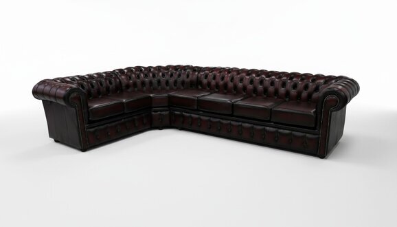 XXL Big Sofa Couch Chesterfield L Form Polster Ledersofa Sofas