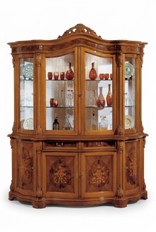 xxl Vitrinen Glas Schrank Echtholz Vitrine Anrichte Italienische MÃ¶bel SchrÃ¤nke