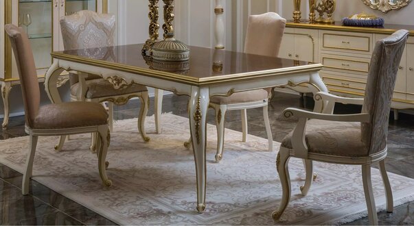 FranzÃ¶sischer Esstisch Esszimmer Tisch Klassische Barock Rokoko Neu