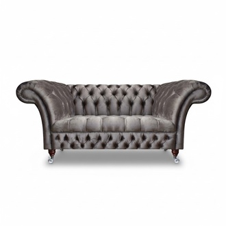 Zweisitzer Sofa Couch Textil Grau Moderne Sofas LuxuriÃ¶se PolstermÃ¶bel