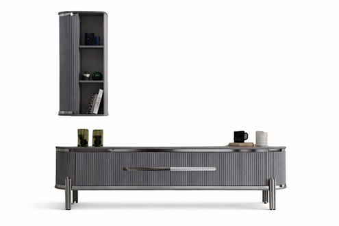 TV StÃ¤nder RTV Lowboard Regale Sideboard Tisch Modern Grau Sofort