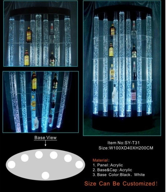 SÃ¤ule Led Wasser Wand Bar Regal WassersÃ¤ulen Theke Designer