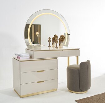 Designer Schminktisch Set mit Konsole Spiegel und Hocker MÃ¶bel Sofort