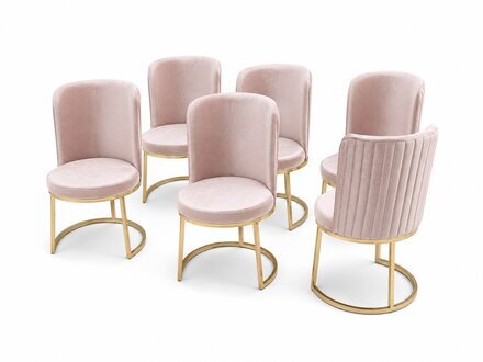 Esszimmer 6x StÃ¼hle Holz Luxus Sessel Wohnzimmer MÃ¶bel 6tlg Sofort