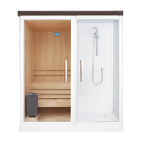 2-in-1 Sauna mit Dusche