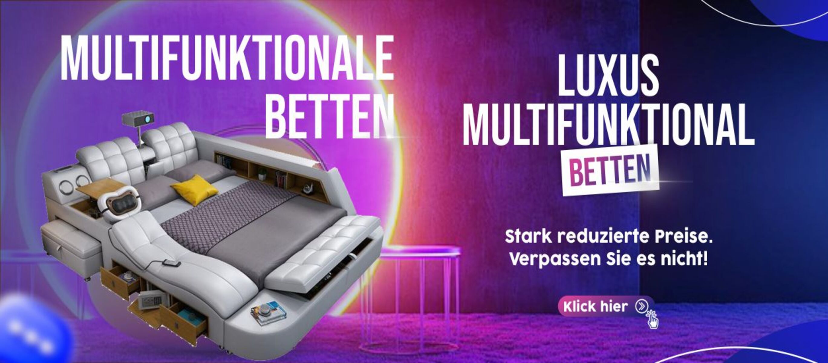 Multifunktionale Betten: Raumsparbetten fuer das Schlafzimmer - jvmoebel