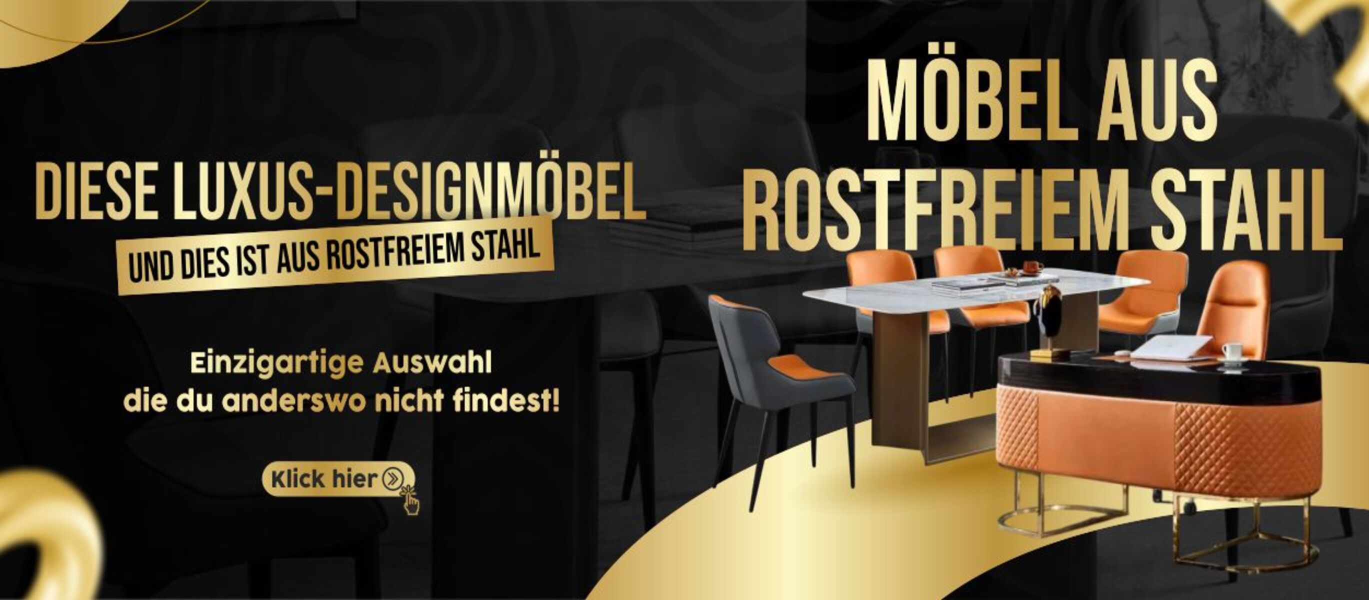 JVMoebel - Edelstahl Moebel: Esstische und Stuehle aus Edelstahl
